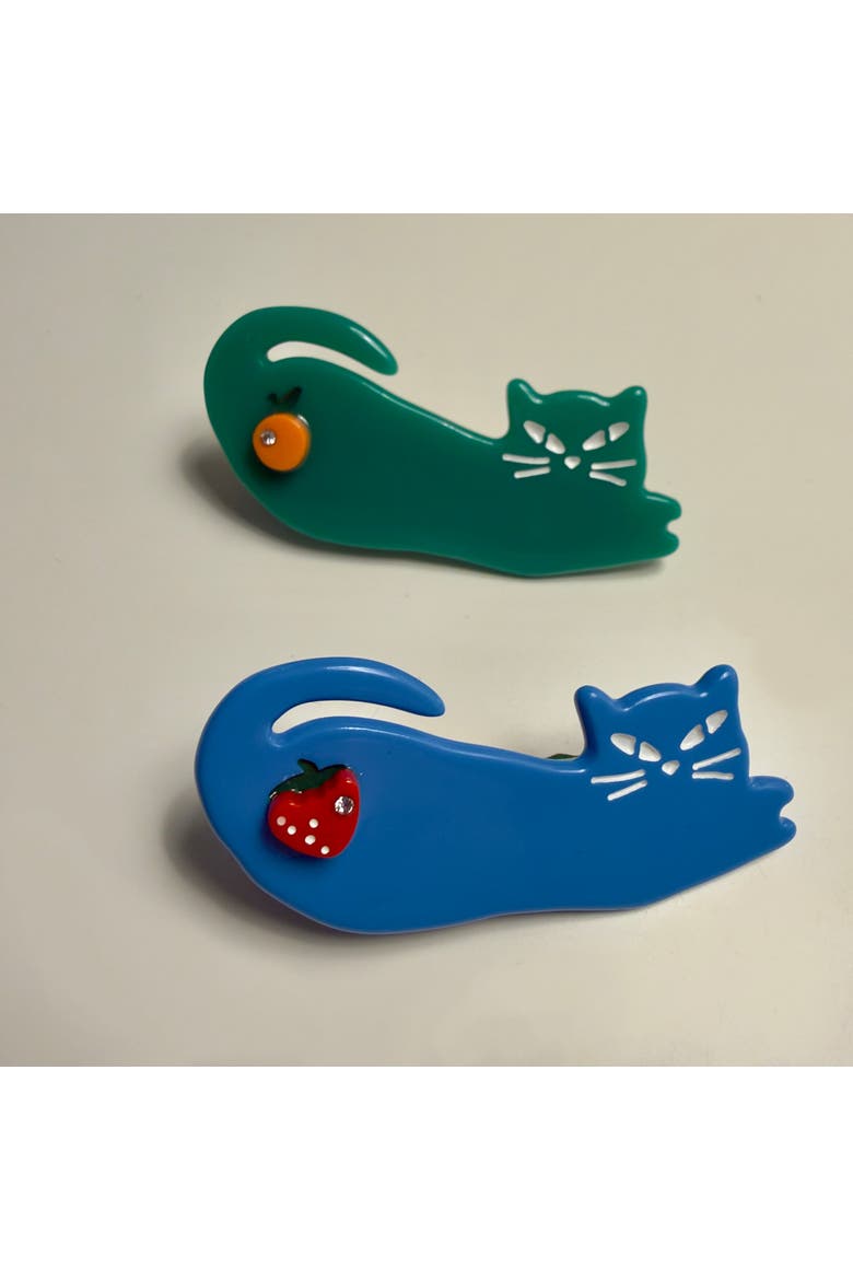 Fruit Cats Hair Clip Duo, Alternate, color, Multicolor