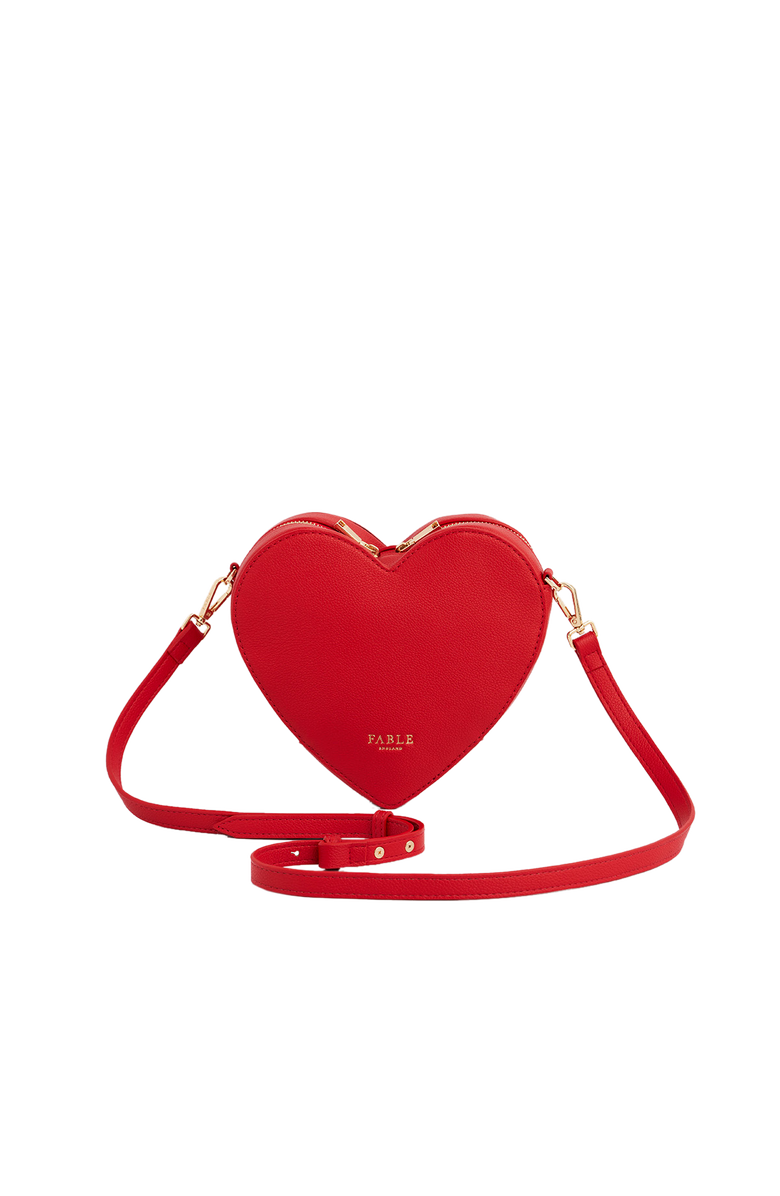 Fable England Penelope Heart Crossbody Purse, Alternate, color, Red