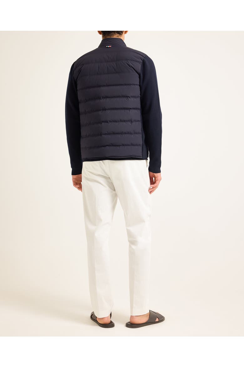 Wallace Down Quilted Knitted Sleeve Merino Jacket, Alternate, color, NIGHT IRIS