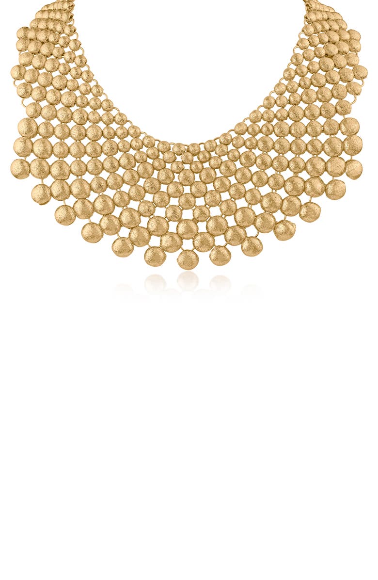 JARDIN Extra Large Ball Bib Necklace, Main, color, Gold
