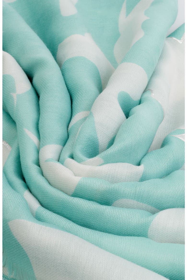 Printed Foil Scarf, Alternate, color, Floral
