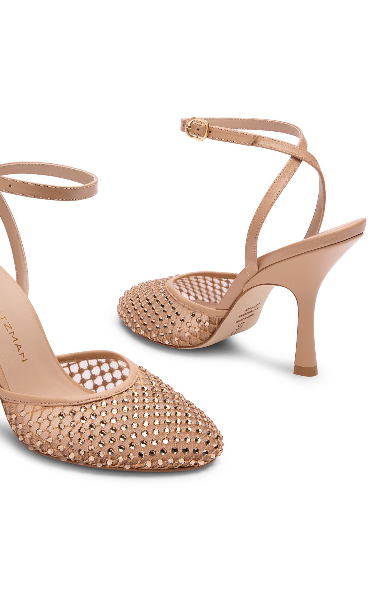 Stuart Weitzman Bareitall Shine Pump 100, Alternate, color, Adobe