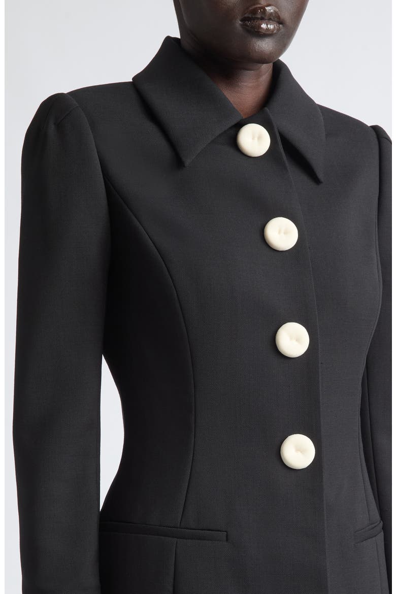 Collared Wool Blend Jacket, Alternate, color, BLACK