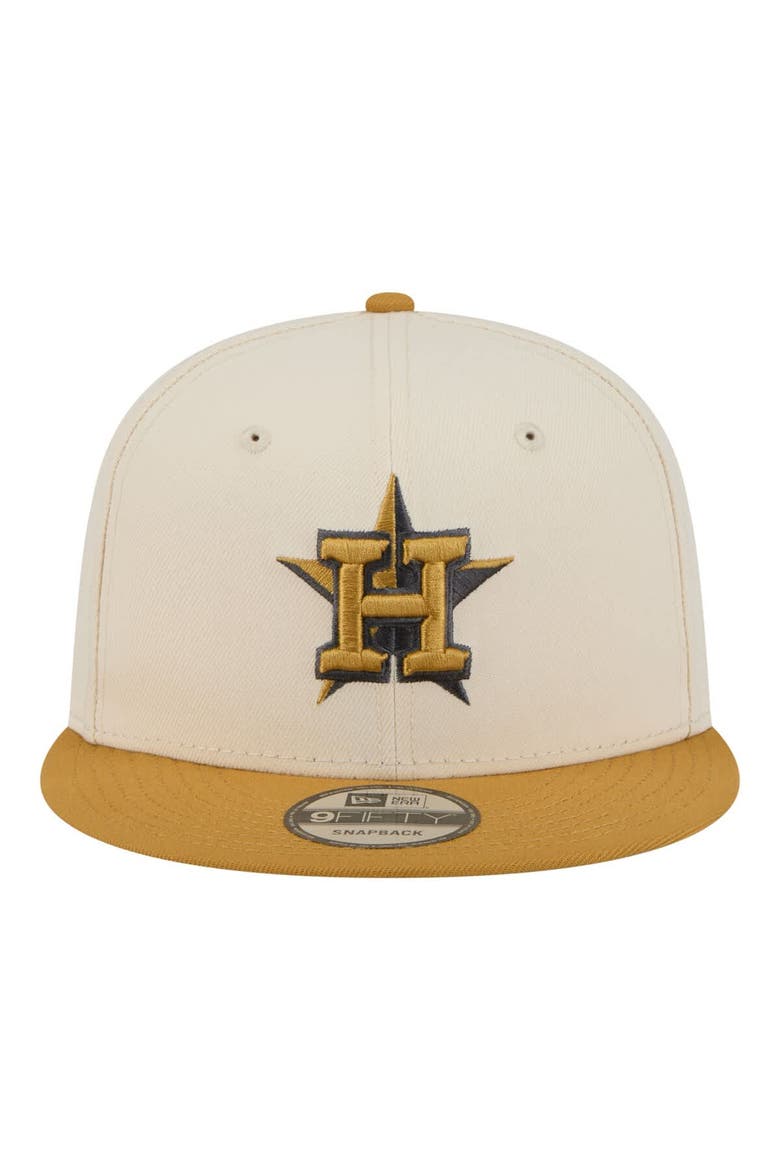 Men's New Era Light Beige/Khaki Houston Astros Two-Tone Color Pack 9FIFTY Snapback Hat, Alternate, color, Light Beige