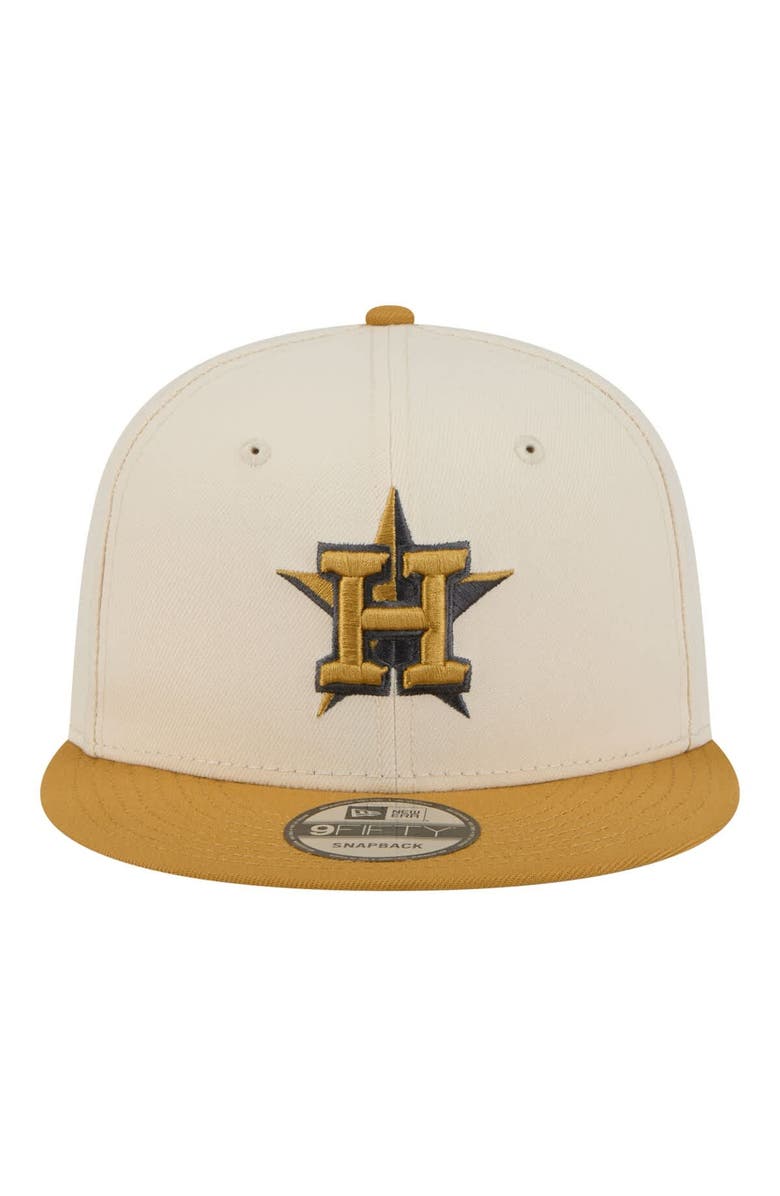 New Era Men's New Era Light Beige/Khaki Houston Astros Two-Tone Color Pack 9FIFTY Snapback Hat, Alternate, color, Light Beige