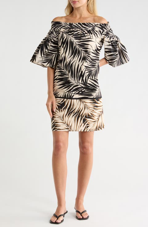 Smocked Off the Shoulder Minidress