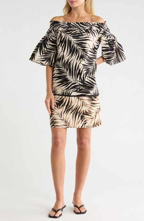 Vince Camuto Smocked Off the Shoulder Minidress