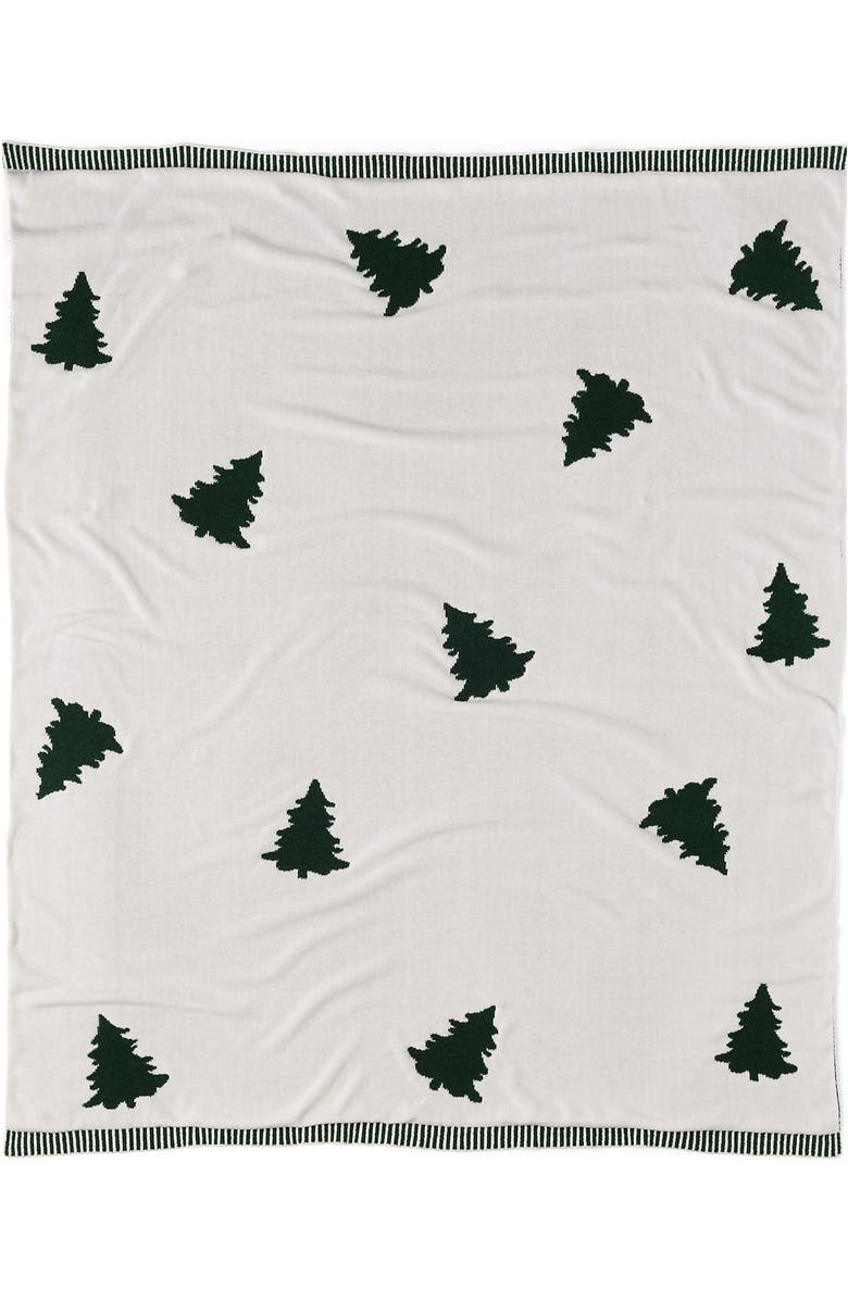 Lands' End Novelty Throw Blanket, Main, color, Trees/Pine Valley