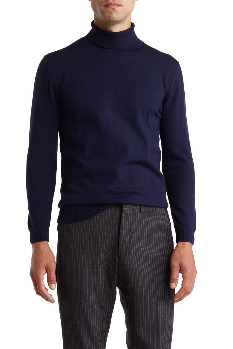 Performance Turtleneck Sweater, Main, color, NAVY
