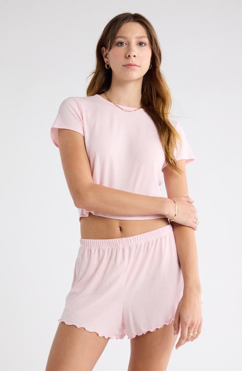 Ribbed Shortie Pajamas