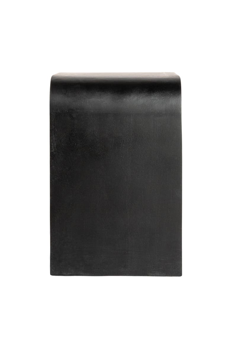 Olive Grove Modern Waterfall Edge End Table with Shelf, Alternate, color, Black