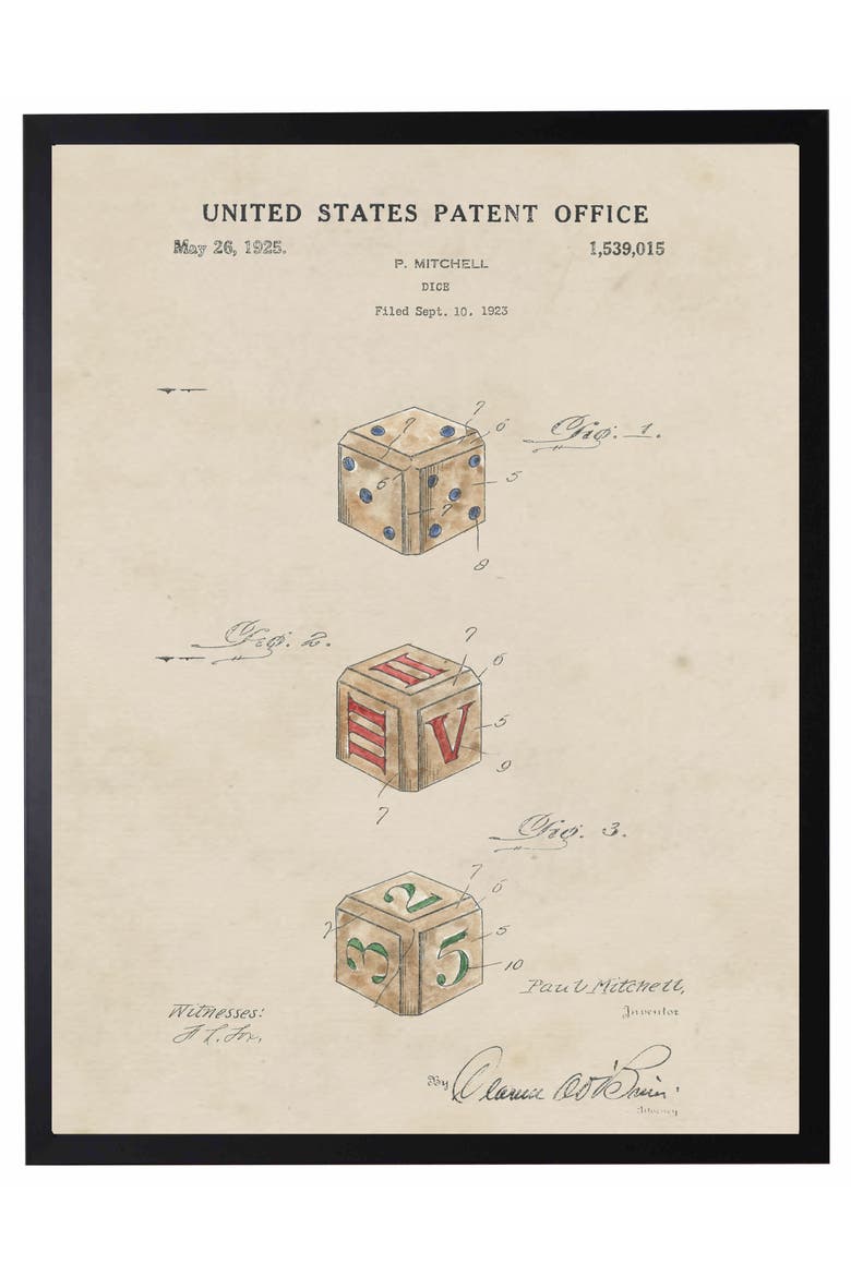 Dice Patent in Black Patent, Main, color, No Color