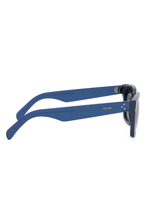 Celine Bold 3 Dots 54mm Geometric Sunglasses In Blue