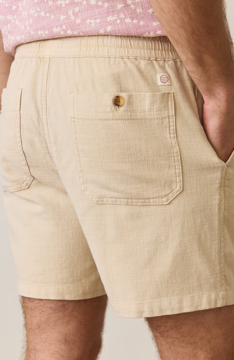 Marine Layer Saturday 6-Inch Drawstring Beach Shorts, Alternate, color, Sand