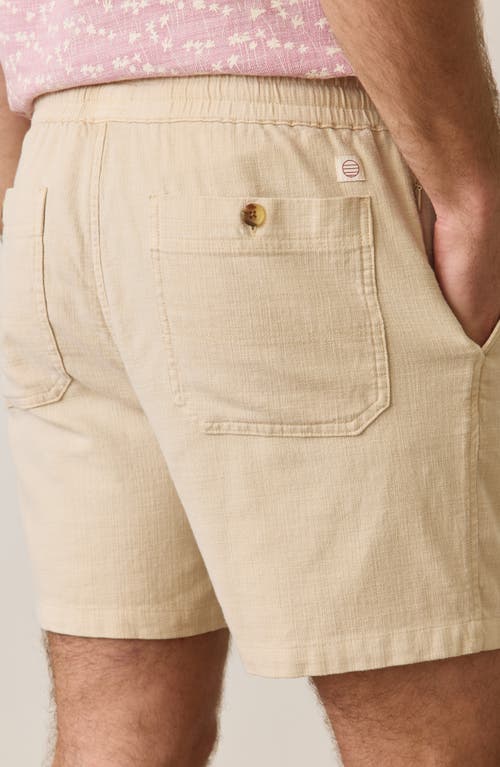 Marine Layer Saturday 6-inch Drawstring Beach Shorts In Neutral