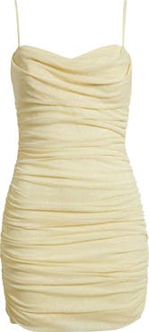 Jump Apparel Metallic Ruched Cocktail Minidress