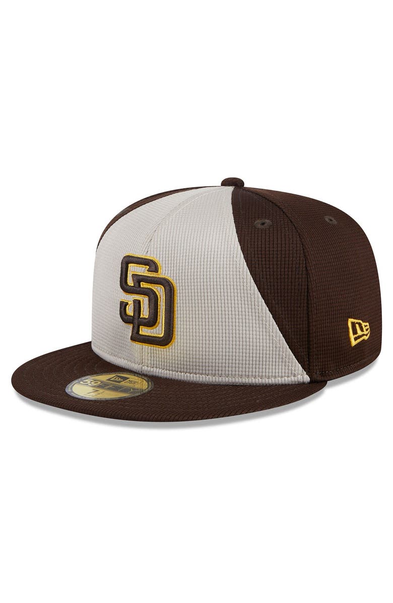New Era Men's New Era Brown San Diego Padres 2024 Batting Practice 59FIFTY Fitted Hat, Alternate, color, Brown