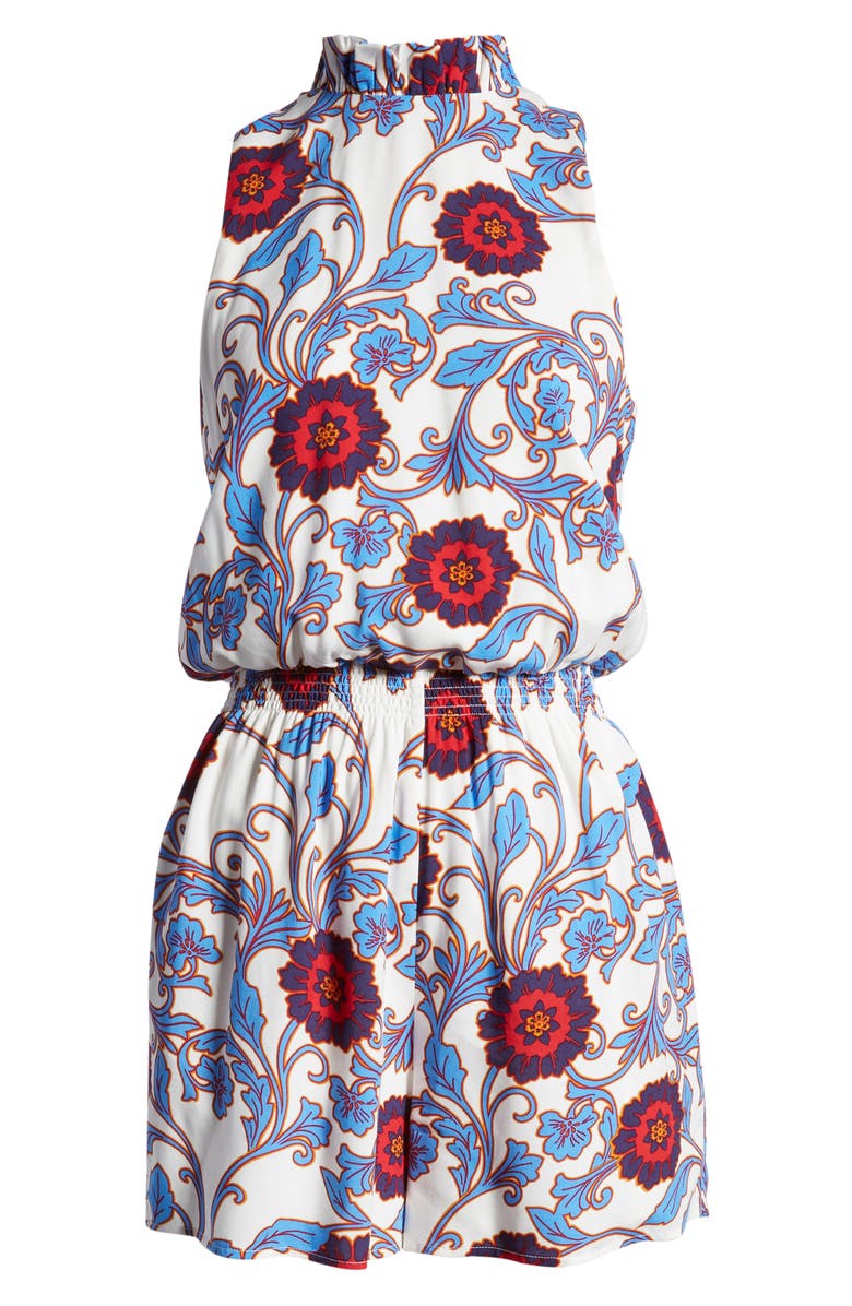 GIBSONLOOK Gibson x Hi Sugarplum! Capri Smocked Waist Romper, Alternate, color, 