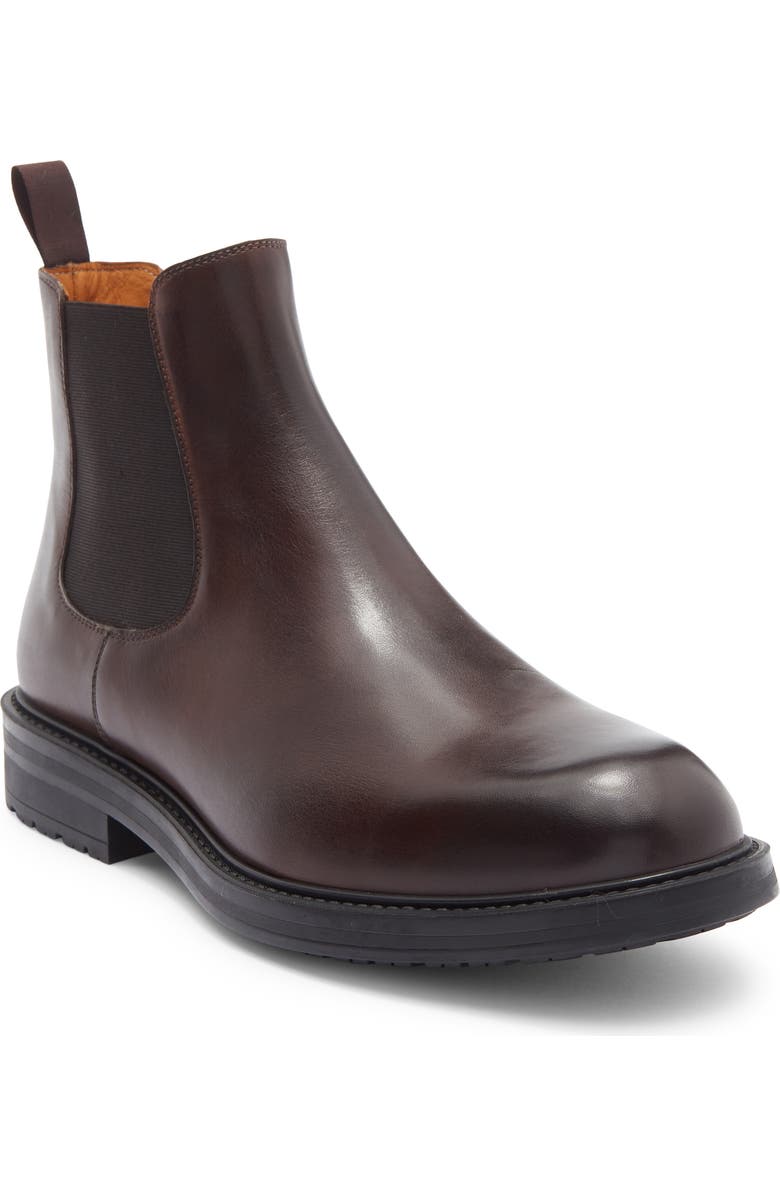 Magnanni Bonn Leather Chelsea Boot, Main, color, Marron