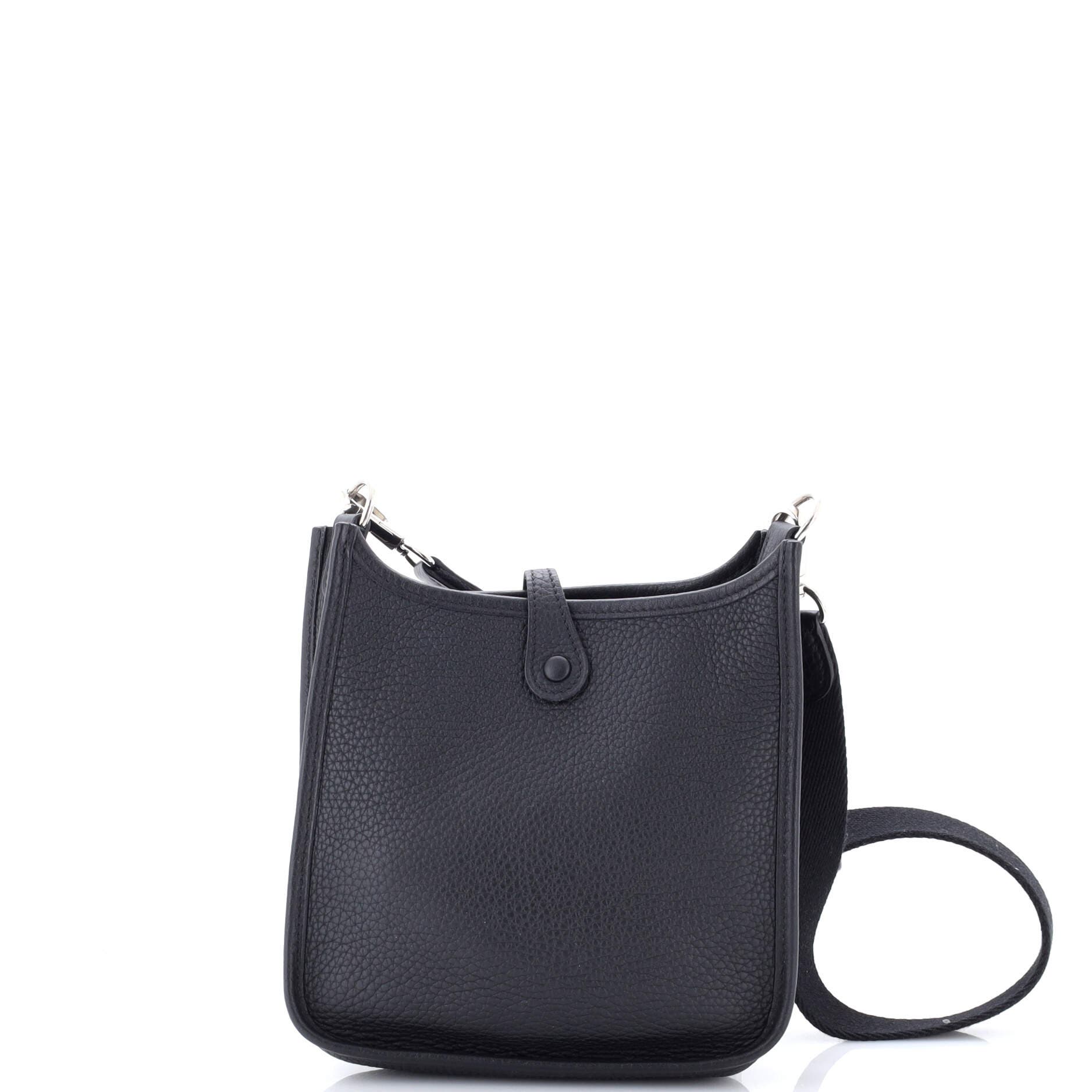 Pre-Owned Hermes Evelyne Bag Gen III Clemence TPM, Alternate, color, Noir