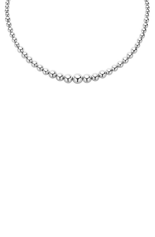 Lagos Caviar Bubbly Graduated Bead Collar Necklace In Metallic