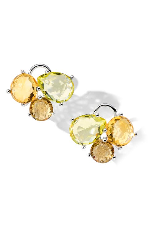 Rock Candy Citrine Cluster Stud Earrings