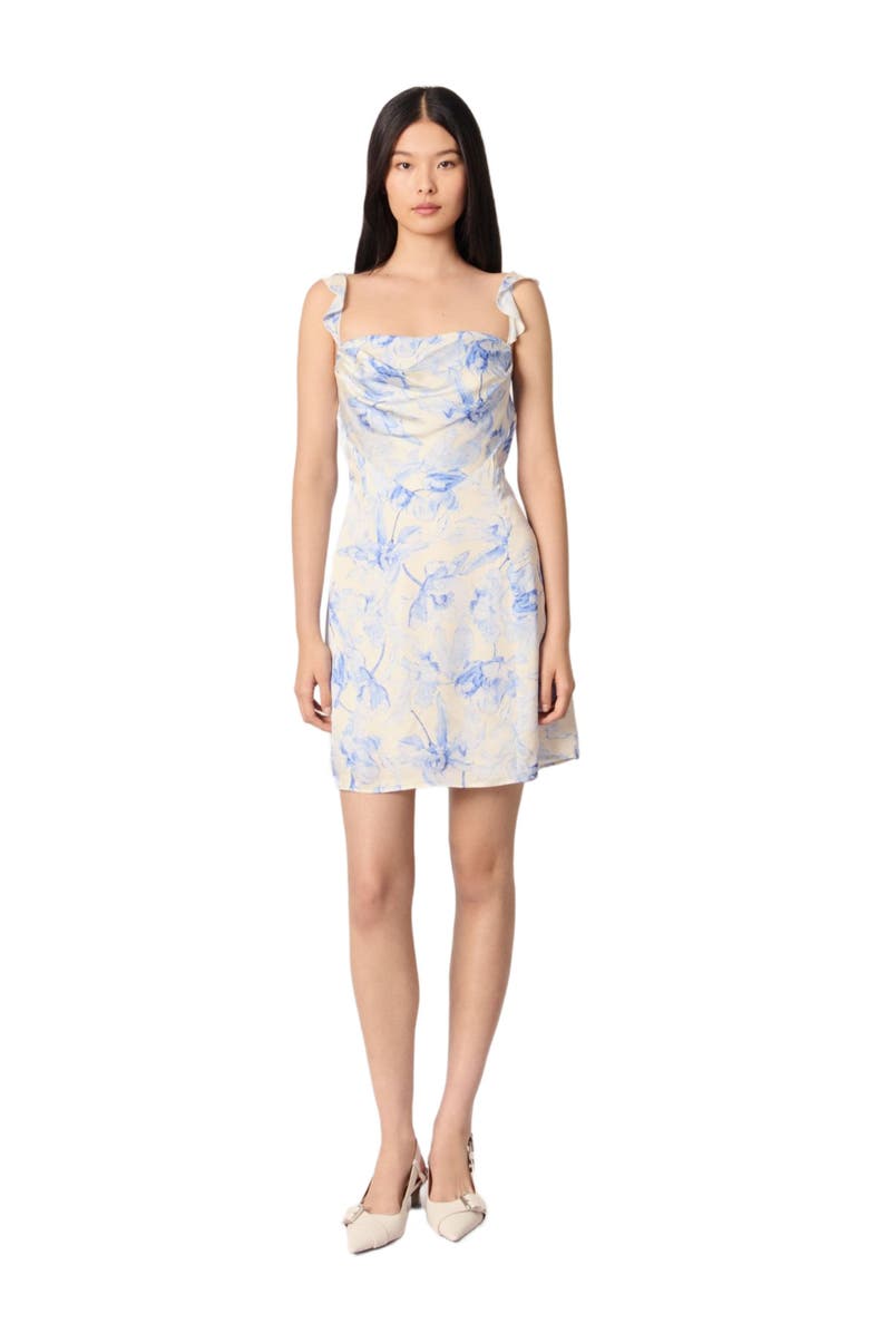 maje Mini patterned knit dress, Main, color, 