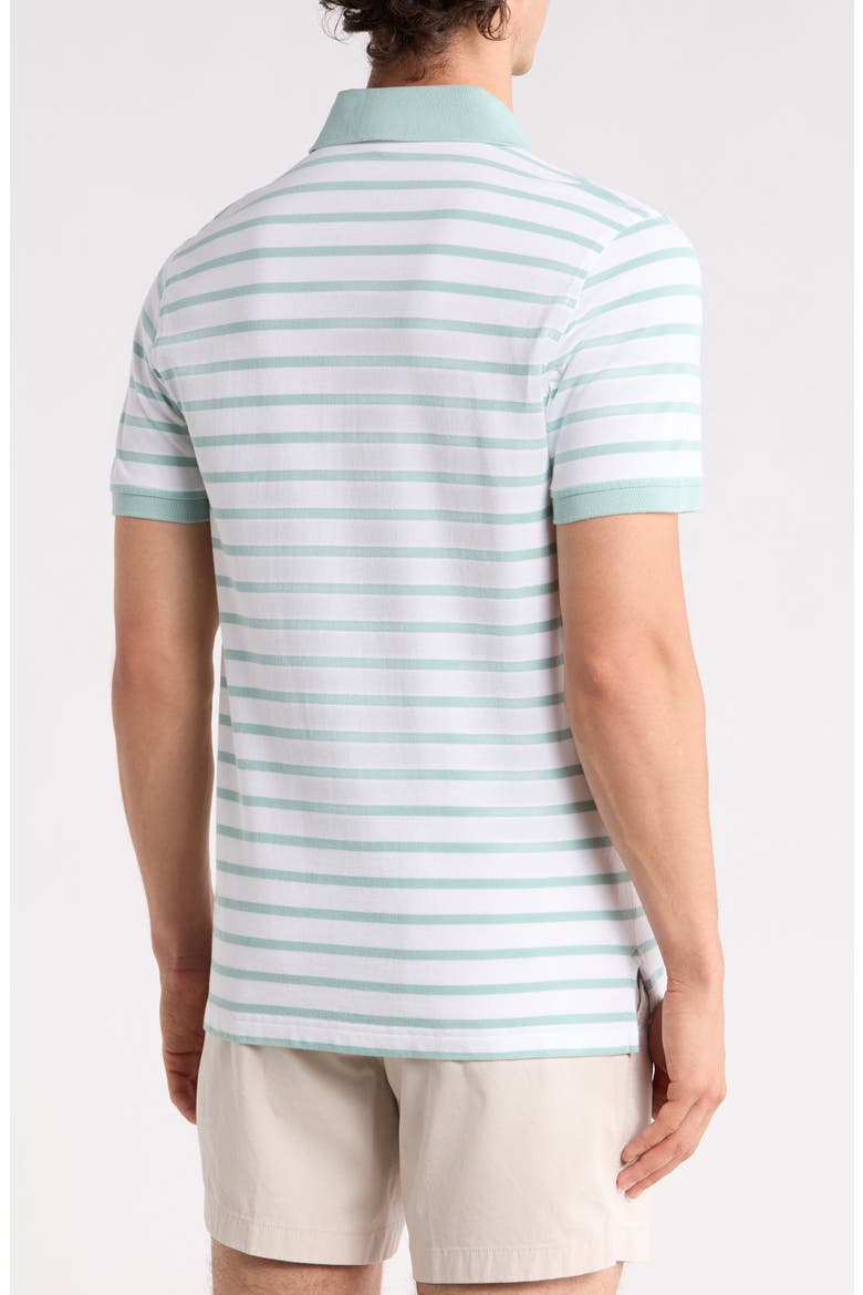 Short Sleeve Pique Polo, Alternate, color, AQUIFER GREEN/ WHITE