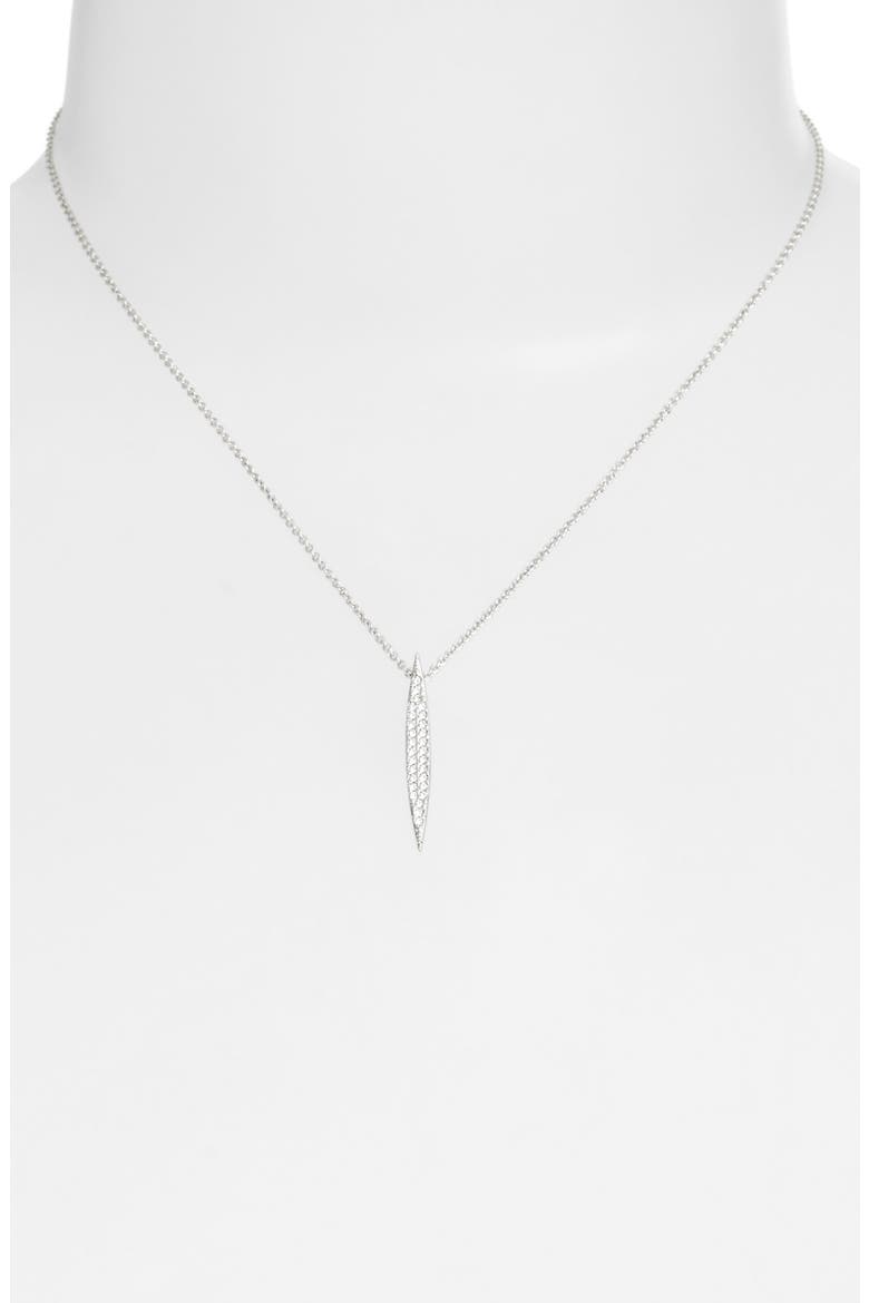 'Tattoo' Spear Pendant Necklace, Alternate, color, SILVER