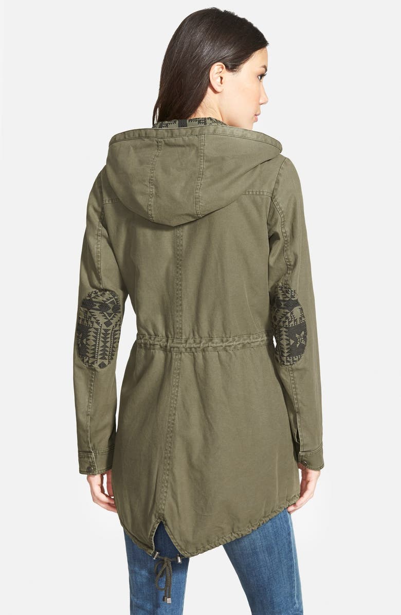 Levi's<sup>®</sup> Print Trim Cotton Twill Fishtail Parka, Alternate, color, 