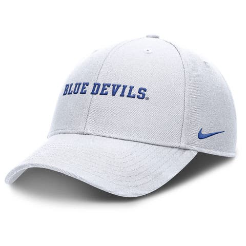 Men's Nike White Duke Blue Devils 2025 On-Field Rise Performance Adjustable Hat