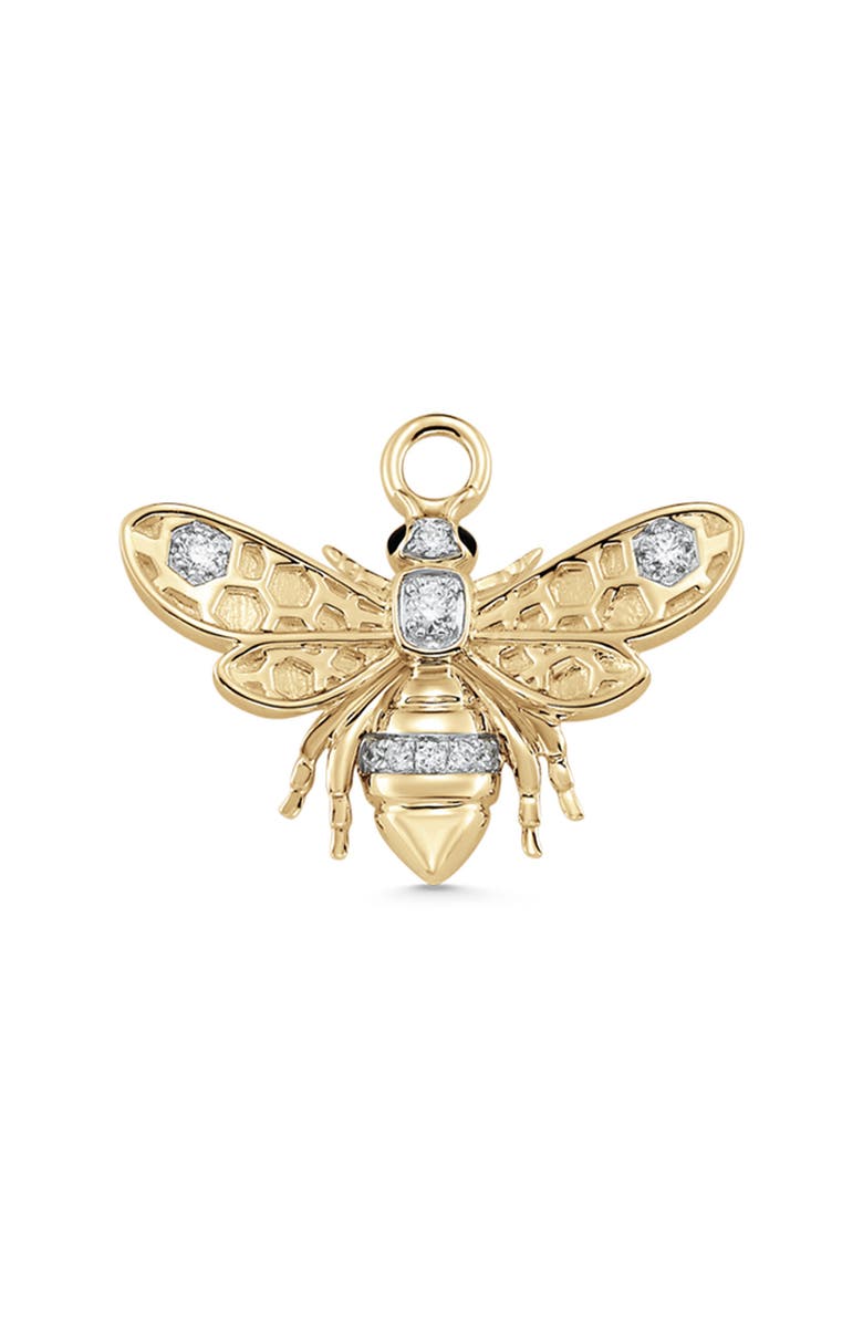 Sara Weinstock Queen Bee Diamond Charm, Main, color, Yellow Gold