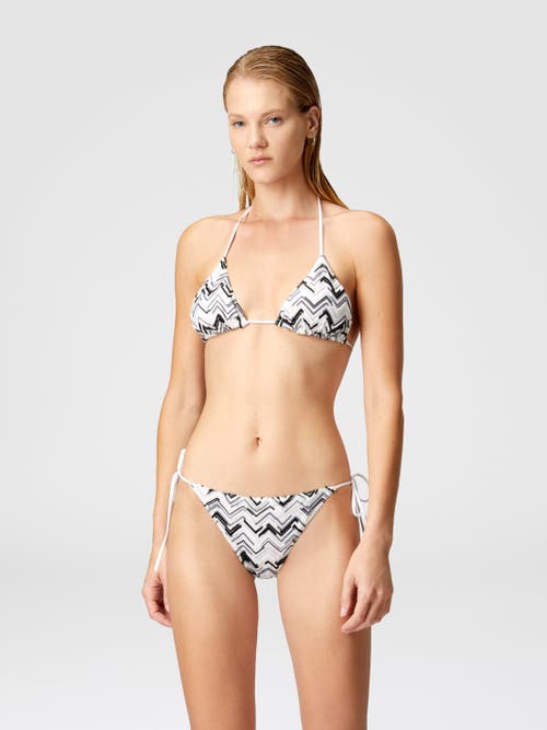 Missoni Chevron Knit Halterneck Bikini In Black