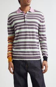 Waste Yarn Project Carl Stripe One of a Kind Polo