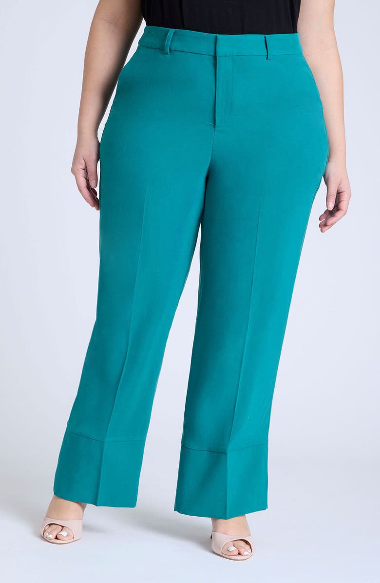 ELOQUII The Tall Cuff Straight Leg Pants, Main, color, 