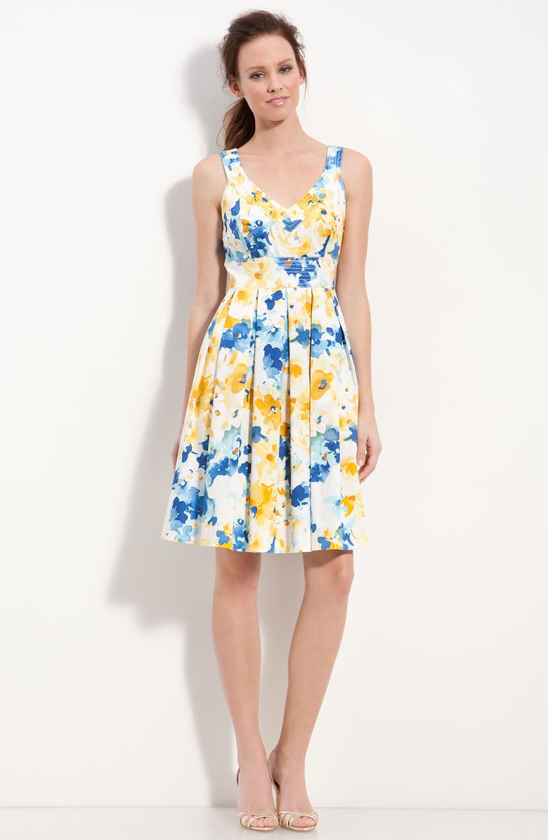 Muse Floral Print Fit & Flare Dress, Alternate, color, 