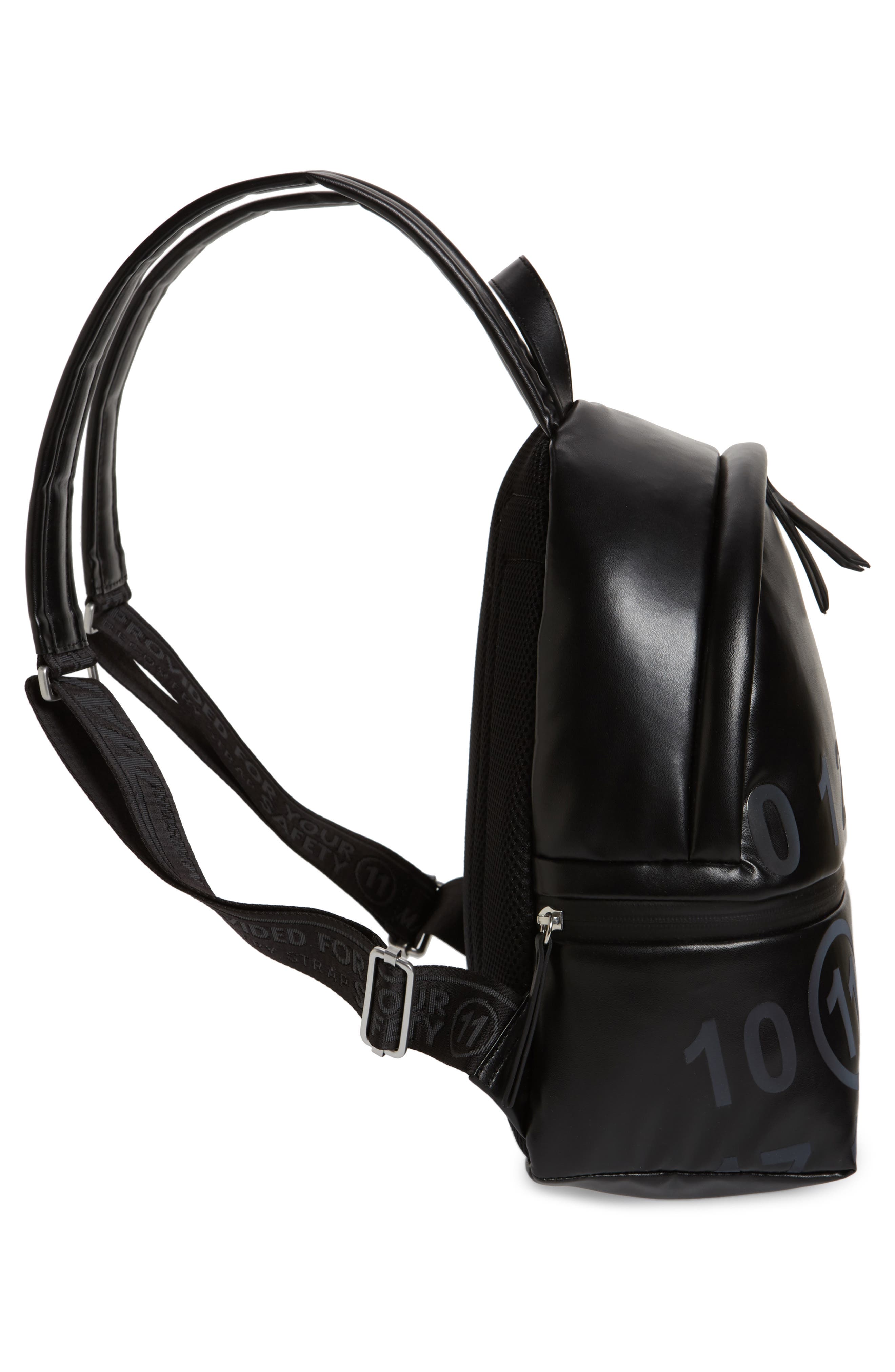 Maison Margiela Medium Number Print Faux Leather Backpack, Alternate, color, 