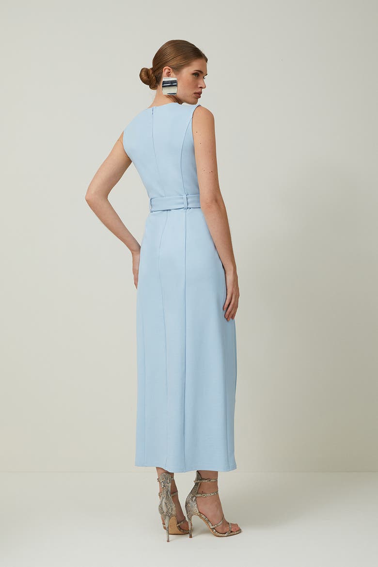 Jersey Pleated Maxi Dress, Alternate, color, Pale Blue