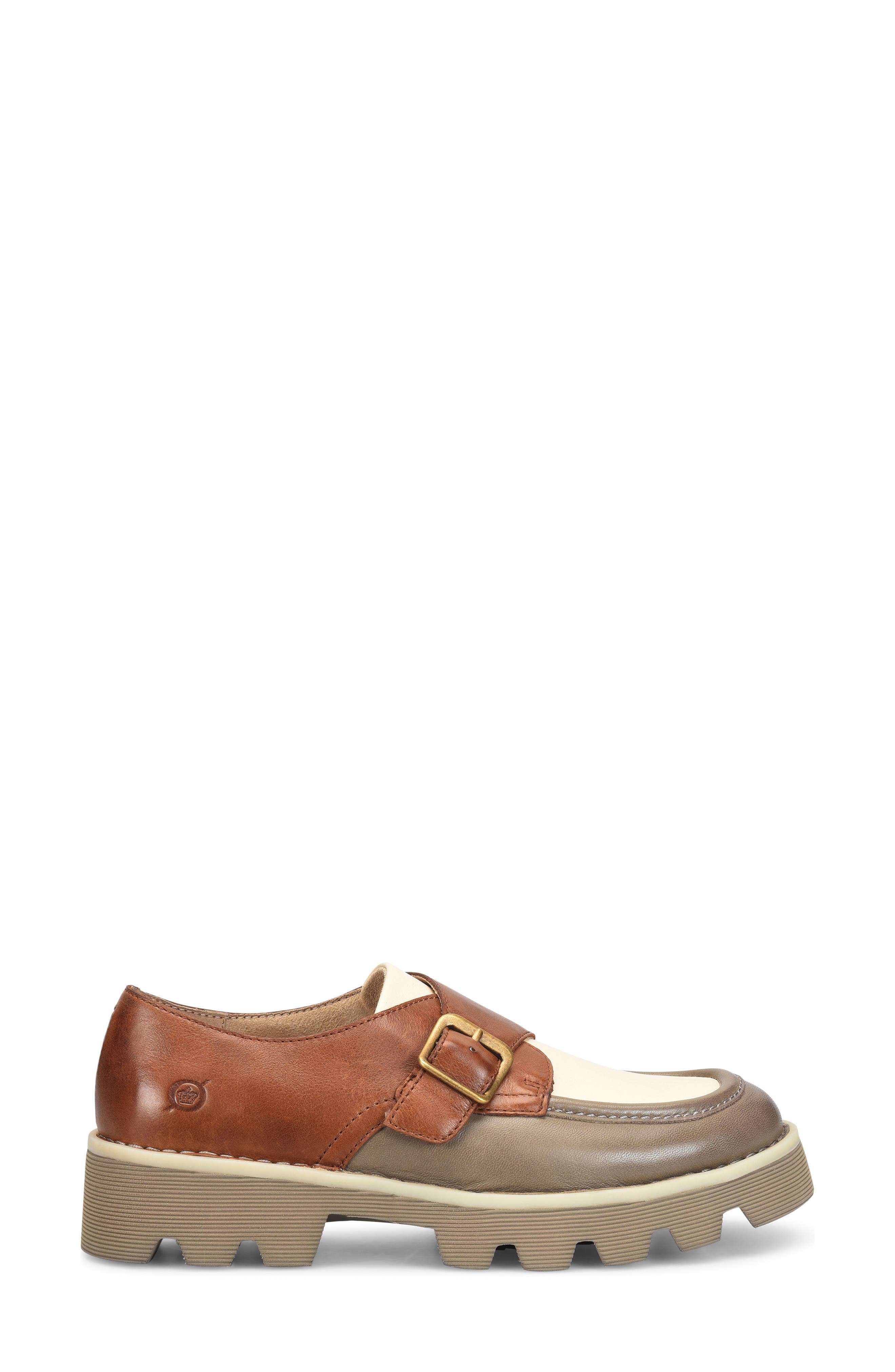 Sammi Spectator Monk Strap Shoe, Alternate, color, GREY BROWN LEATHER COMBO