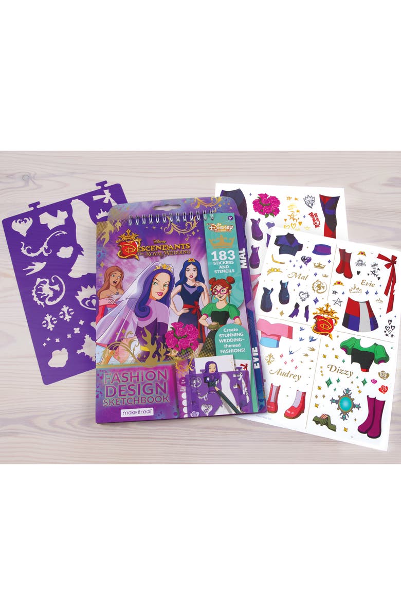 Disney Descendants Royal Wedding Fashion Design Sketchbook, Alternate, color, Multicolored