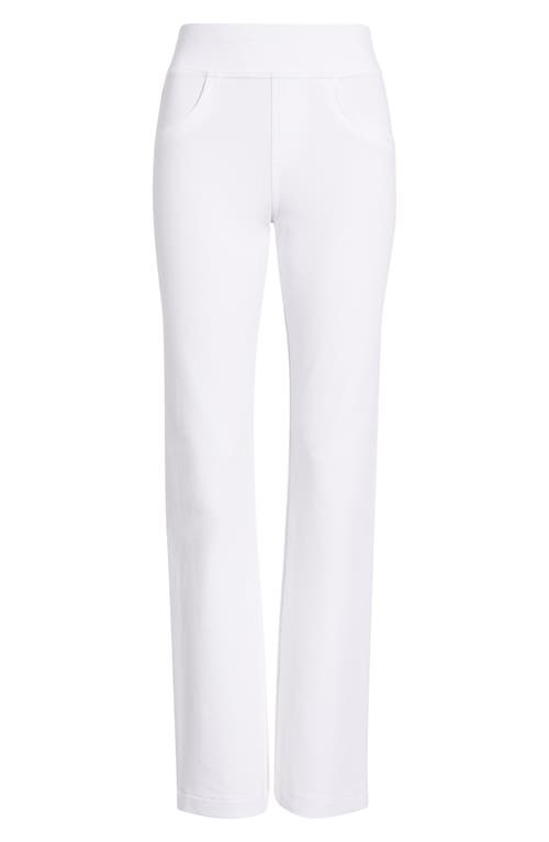 Hue Game Changing High Waist Straight Leg Denim Leggings In White