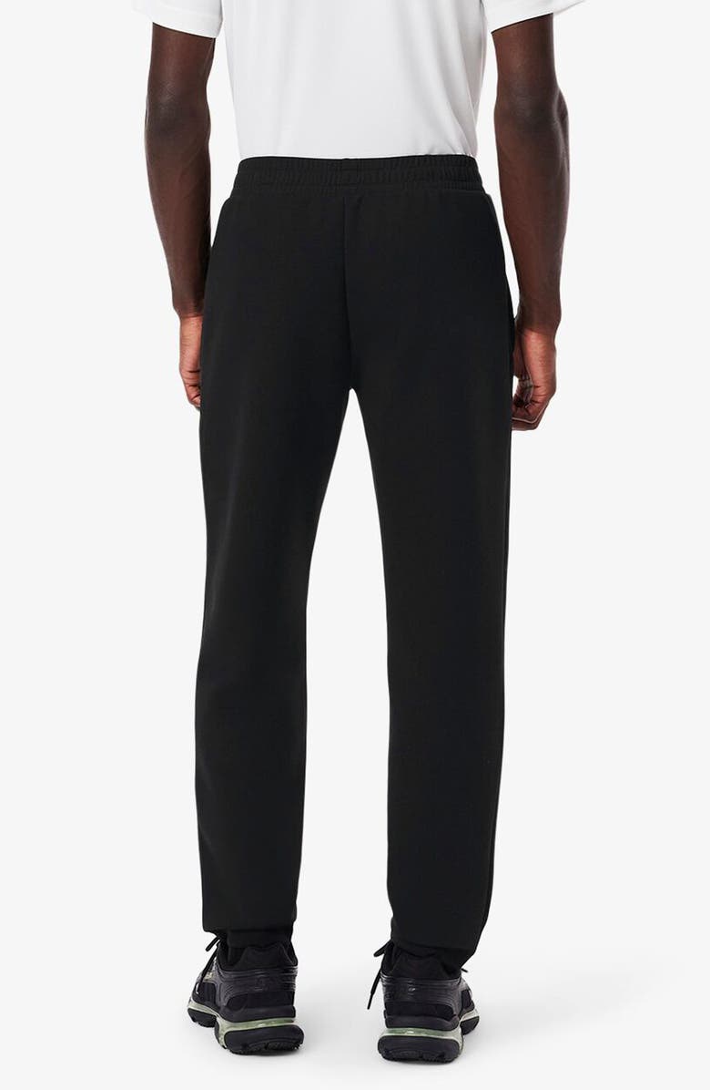 Lacoste Mesh Panel Tapered Track Pants, Alternate, color, Black