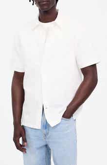 Madewell Short Sleeve Linen & Cotton Button-Up Shirt