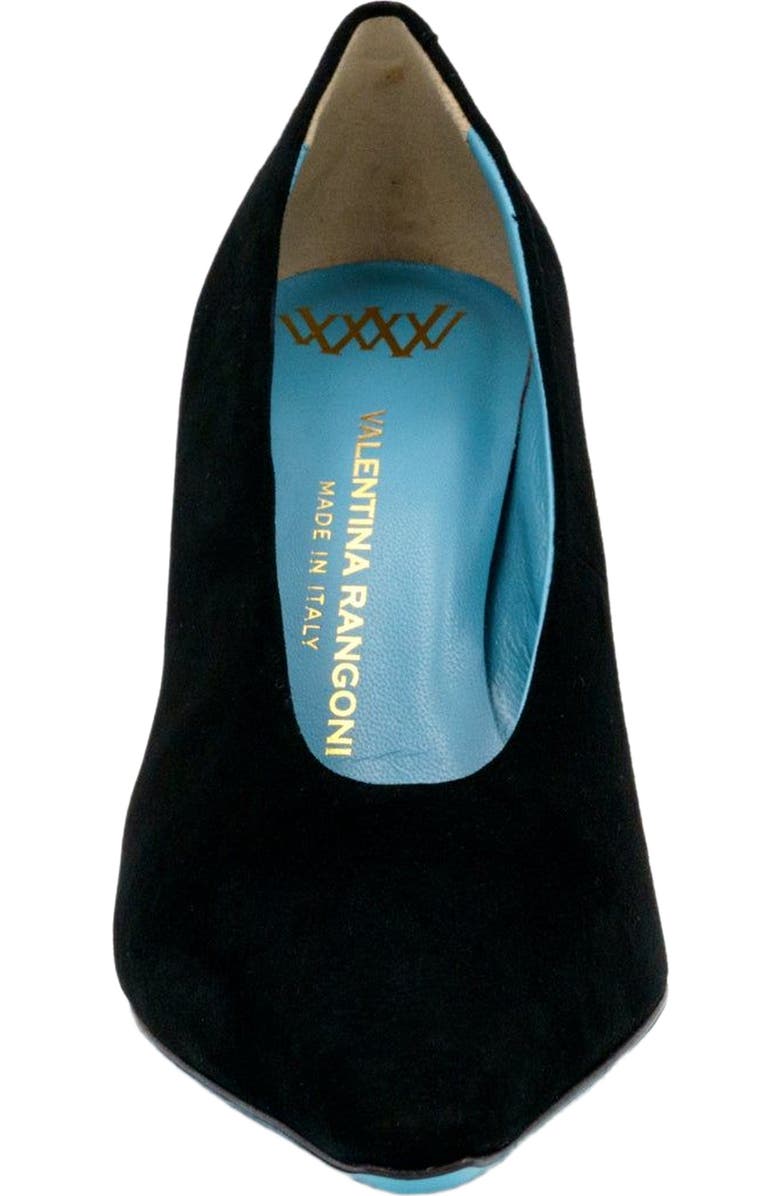 Valentina Rangoni Fedra V Throat Pump, Alternate, color, Black Cashmere