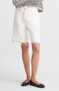 Madewell The Essex Ripped Long Baggy Denim Shorts