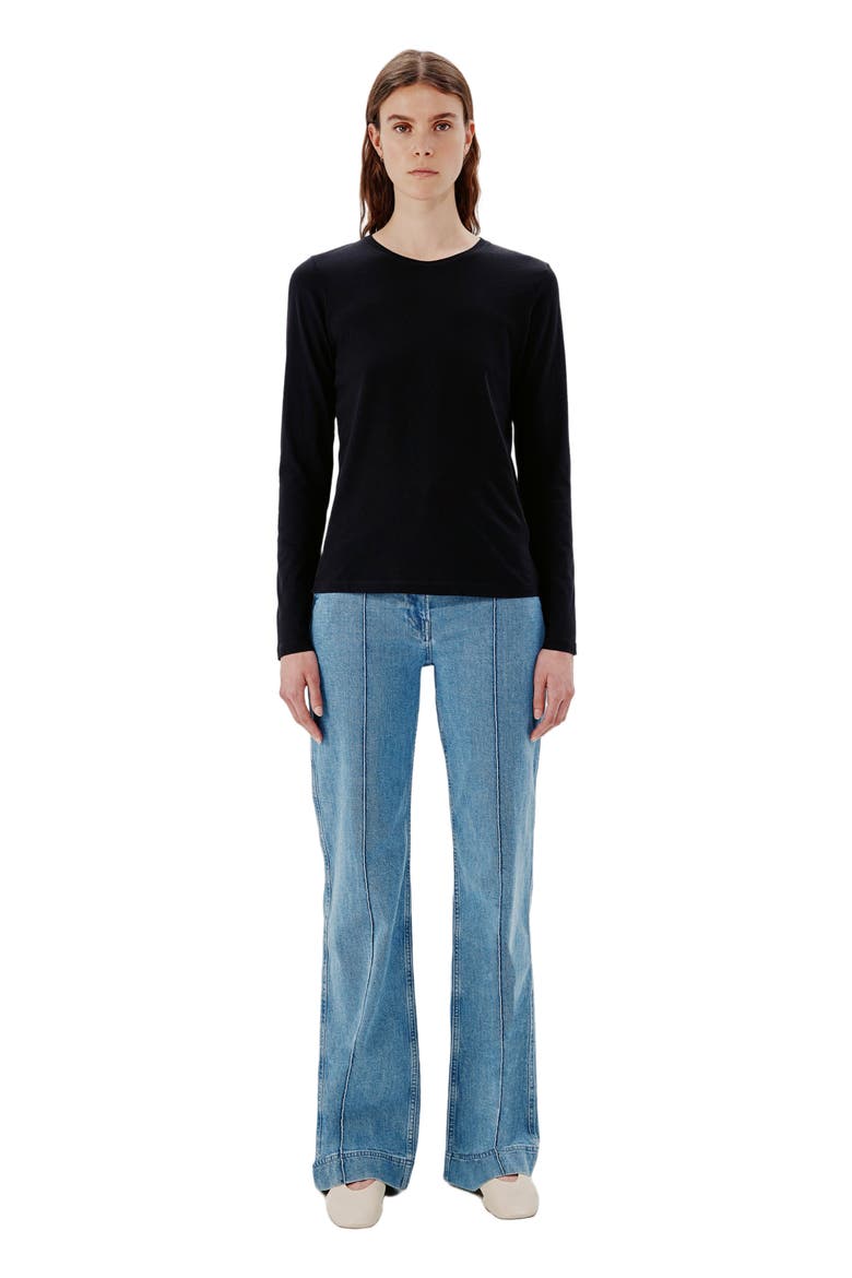 LONG SLEEVE TEE, Main, color, BLACK