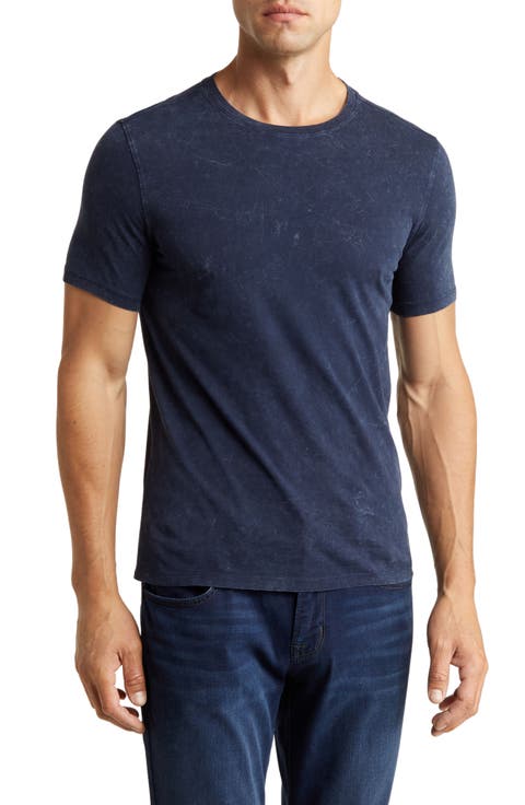 Marble Wash Cotton Crewneck T-Shirt