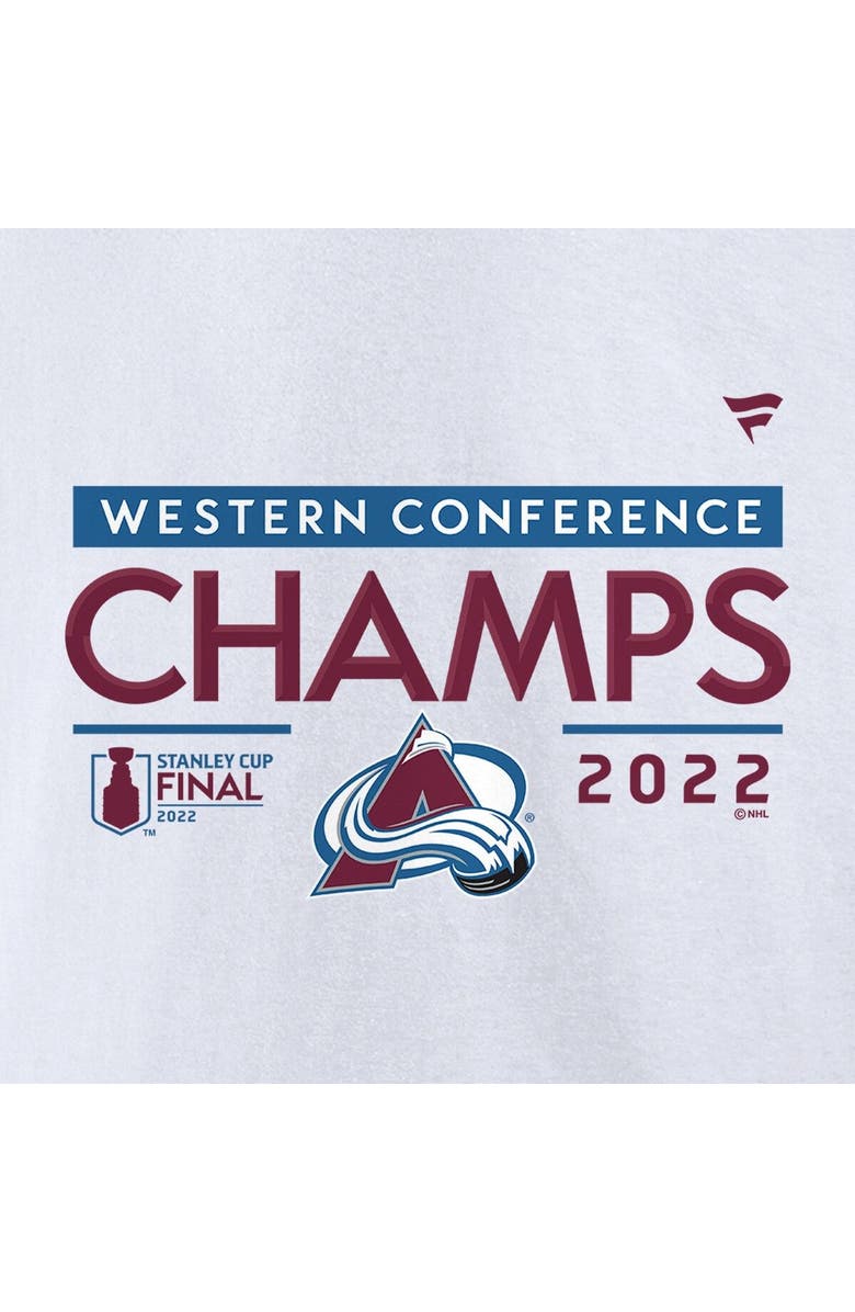 FANATICS Men's Fanatics Branded White Colorado Avalanche 2022 Western Conference Champions Locker Room T-Shirt, Alternate, color, 
