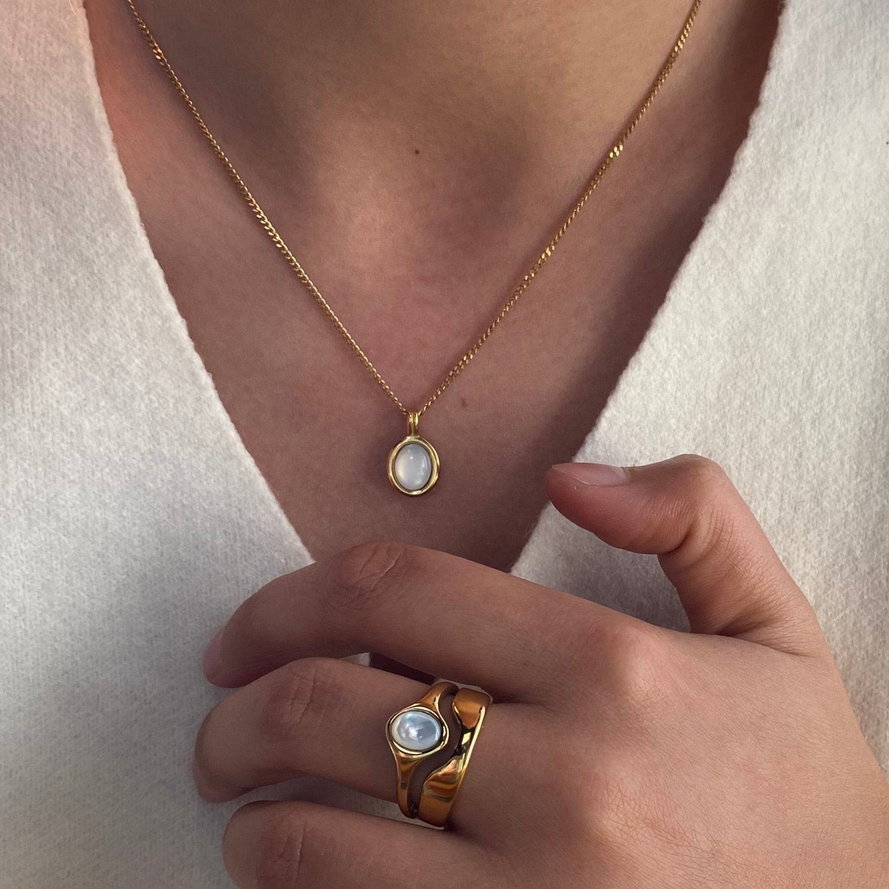 Meideya Oval Moonstone Necklace (Women) | Nordstrom