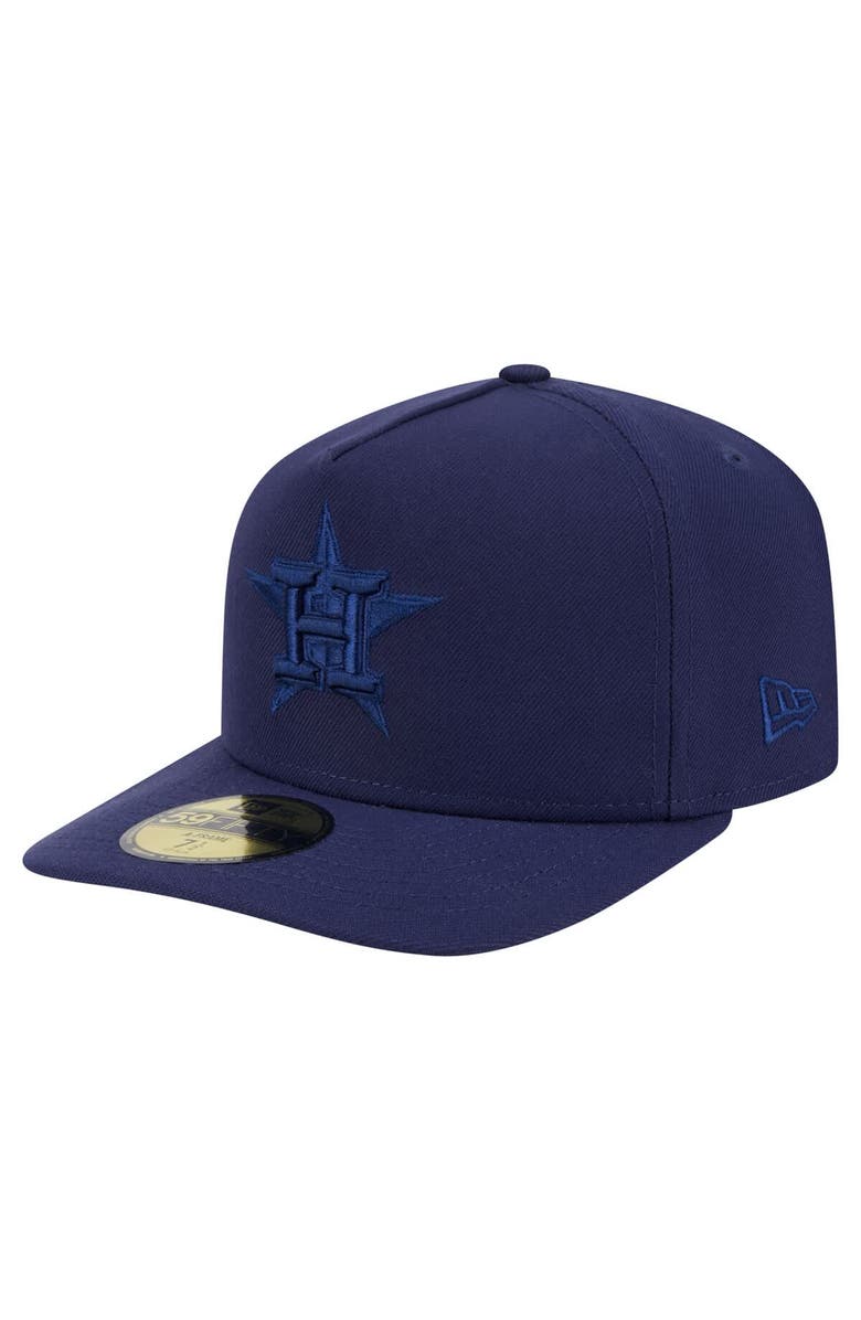 New Era Men's New Era Navy Houston Astros Color Pack A-Frame 59FIFTY Fitted Hat, Main, color, Navy